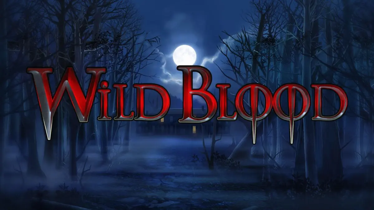 Tampilan visual slot Wild Blood dengan tema vampir gotik dan simbol-simbol mistis